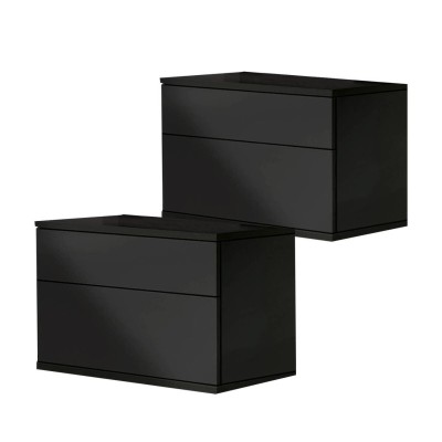 Pack 2 Mesas de Cabeceira One (Preto)