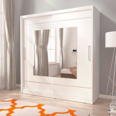 Armario 2 Puertas Correderas c/ Espejo Decorativo Maja 9