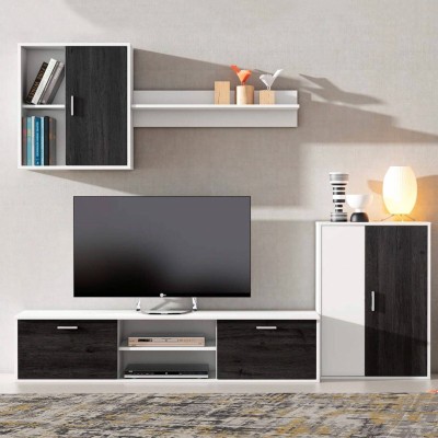 Mueble de Salón Legos Blanco Mate/Azabache