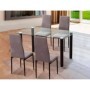 Pack Mesa Yuri (Patas Negras)+ 4 Sillas Yuri c/ Patas Negras