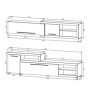 Mueble de Salón Completo Veronika Rivieira Oak/Blanco