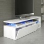 Base TV Blue-Tech Blanco Brillo (c/ Luz LED)
