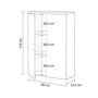 Mueble Auxiliar 2 Puertas c/ Estantes Office Blanco Ártico/Roble Canadian