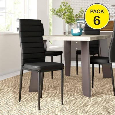 Pack de 6 Sillas Emi (Negro)