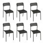 Pack de 6 Sillas Top (Negro)
