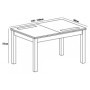 Pack Mesa de Salón-Comedor Extensible Lara (Cambria) + 4 Sillas San (Beige)