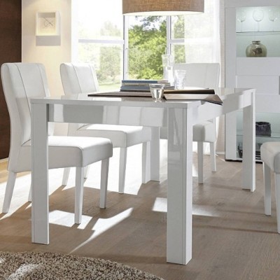 Mesa Comedor Fija Amalfi Blanco Lacado