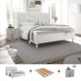 Pack Dormitorio Completo Vittoria c/ 2 Mesitas de Noche + Somier (200x160cm)