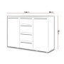 Aparador 2 Puertas + 4 Cajones Amber (c/ Luz LED)