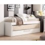 Pack Dormitorio Completo Estelle c/ Armario + Somiers + 2 Colchones Basic 15HR (190x90cm)