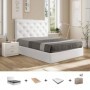 Pack Dormitorio Completo Couple c/ Orlando  + Somier + Colchón Premium 17HR (190x150cm)