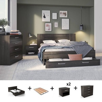 Pack Dormitorio Completo Richmond con Cómoda + Somier (200x160cm)
