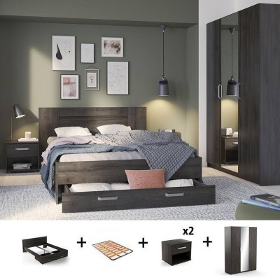 Pack Dormitorio Completo Richmond con Armario + Somier (200x160cm)