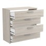 Pack Dormitorio Completo Pricy con Cómoda + Somier (200x140cm)