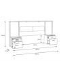 Pack Cabecero + 2 Mesitas de Noche Clair (c/ Luz LED)