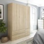 Armario 3 Puertas Batientes + 4 Cajones LC 200