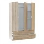 Armario 3 Puertas Batientes + 4 Cajones LC 200