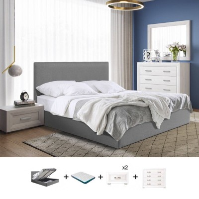 Pack Dormitorio Completo Marcus c/ Cama Angel + Colchón Doctor Back Basic 15HR (200x160cm)