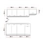 Pack Cocina Mela 180cm (Oak Sonoma/Petra Beige) c/ Encimera (c/ Envio GRÁTIS)