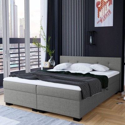 Cama Matrimonial Mukke + Colchón c/ Topper