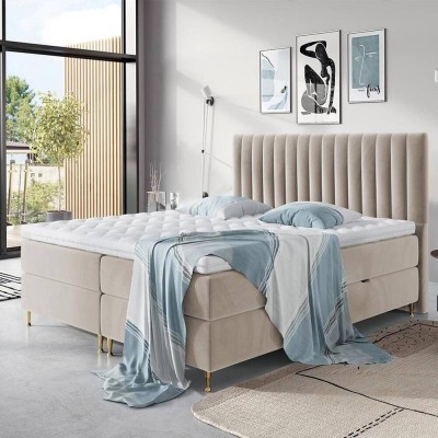 Estructura Cama + Colchón + Topper Visco Elegance