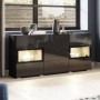 Aparador 2 Puertas + 3 Cajones Athens (c/ Luz Led)