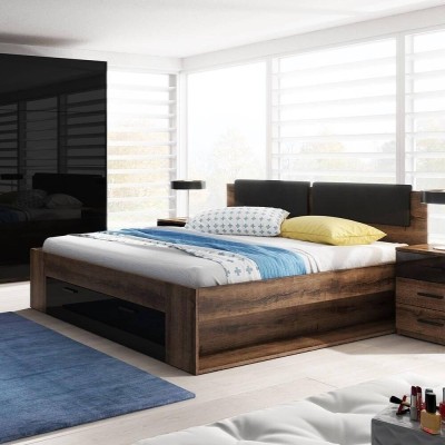Pack Cama Galaxy (Marron) + Somier (200x180cm)