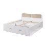 Pack Cama Galaxy (Blanca) c/ 2 Mesitas de Noche + Somier (200x160cm)