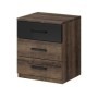Pack Cama Galaxy (Marron) c/ 2 Mesitas de Noches + Somier (200x180cm)