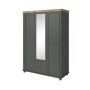 Armario 3 Puertas Batientes c/ Espejo + 2 Cajones Evora