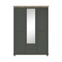 Armario 3 Puertas Batientes c/ Espejo + 2 Cajones Evora