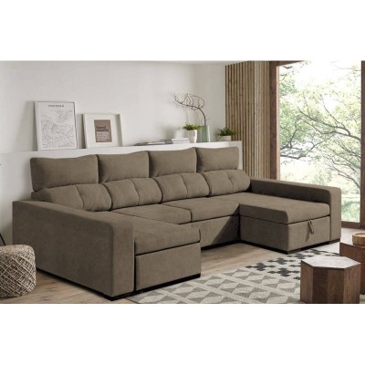 Sofá 2 Plazas + Doble Chaise c/ Cama Flórida (315x150cm)