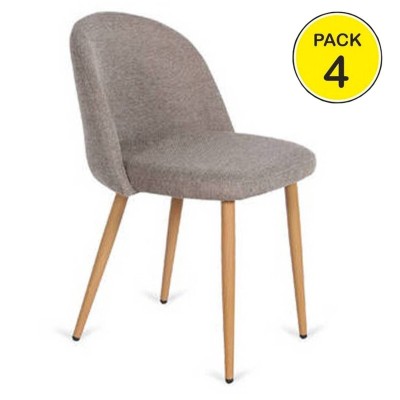 Pack de 4 sillas Zaragoza (Marrón)