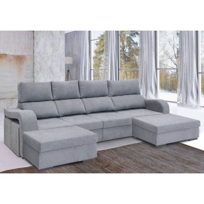 Sofá 2L + Doble Chaise Long Reversible Corte Luna 2 (290x150cm)