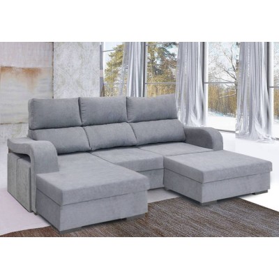 Sofá 1L + Doble Chaise Luna c/ 1 Chaise Fijo + 1 Chaise Cortada (230x150cm)