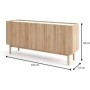 Aparador Boho 3 Puertas (68cm Alto)