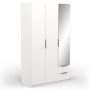 Armario 3 Puertas de abrir con Espejo + 2 Cajones Ghost