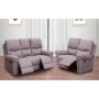 Pack Sofá 3 Plazas con Relax Manual + Sofá 2 Plazas con Relax Manual América (Gris)