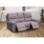 Pack Sofá 3 Plazas con Relax Manual + Sofá 2 Plazas con Relax Manual América (Gris)