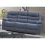 Pack Sofá 3 Plazas con Relax Manual + Sofá 2 Plazas con Relax Manual Luxor (Gris)