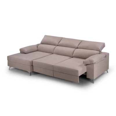 Sofá 2L + Chaise Long con Cama Tejo (260x142cm)