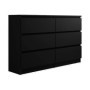 Pack 2 Mesitas de Noche Malwa M1 + Cómoda Malwa M6 (Negro)