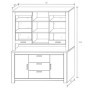 Libreria 4 Puertas + 3 Cajones Roncal
