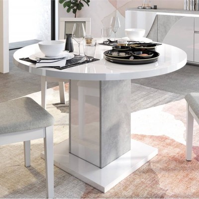 Mesa de Comedor Redonda Extensible Goya (120/165x76x120cm)
