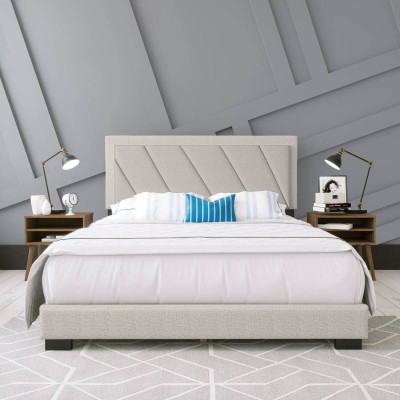 Cama Tapizada de matrimonio Catarina + Colchón Opc.