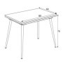 Mesa de Comedor Extensible Lilis (90/120x90x73cm)