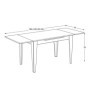 Mesa de Comedor Extensible Begum (120/185x76x75cm)