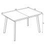 Mesa de Comedor Extensible Lini 120 (120/160x76x80cm)