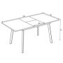 Mesa de Comedor Extensible Lini 120 (120/160x76x80cm)