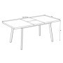 Mesa de Comedor Extensible Lini 138 (138/178x75x85cm)